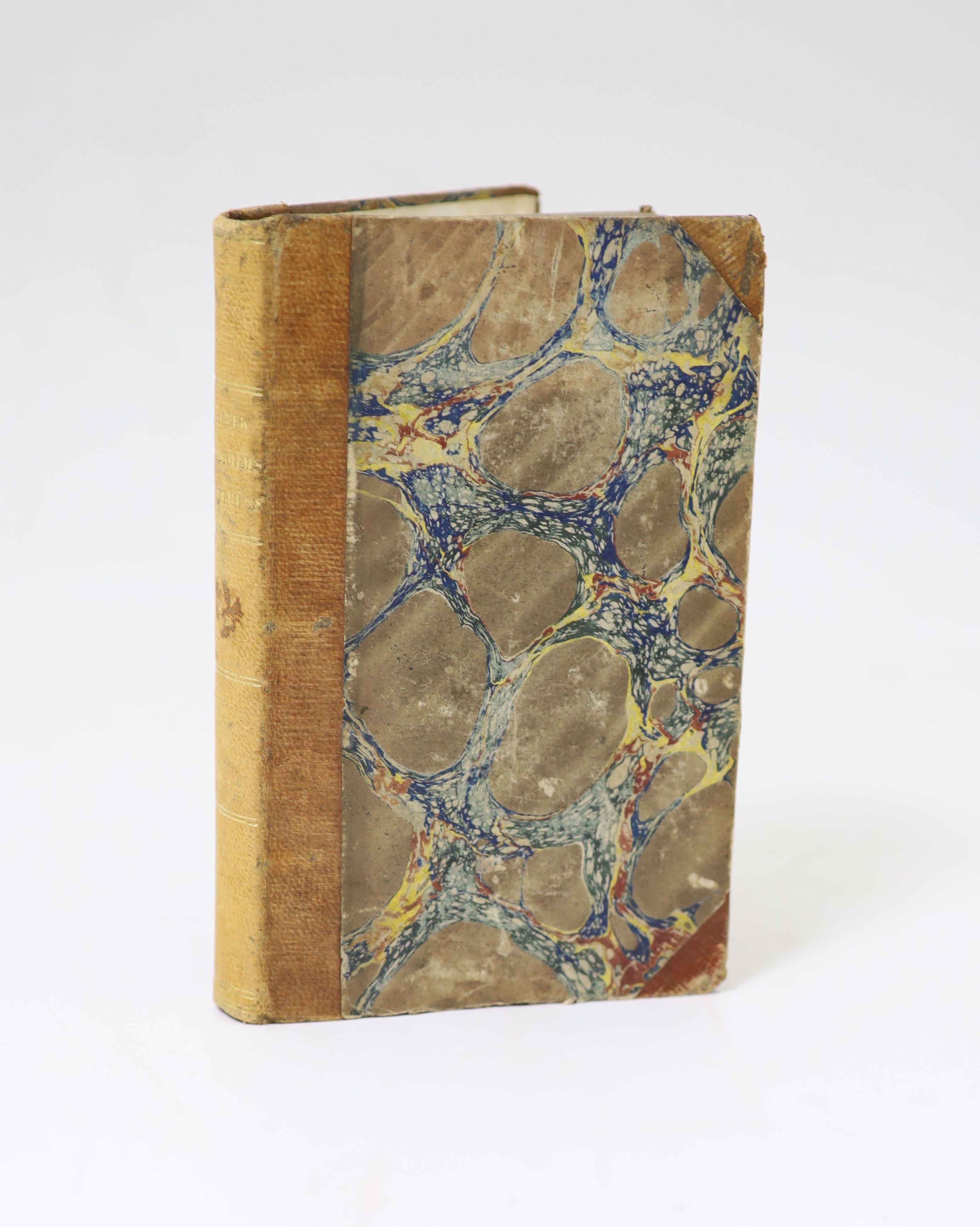 Bunyan, John. Pilgrim's Progress.... i.e. Greek title page and text; wood engraved frontis. andother text illus.; VII, (8), 272, (4)pp.; old half calf and marbled boards, sm. 8vo. (Malta), 1831